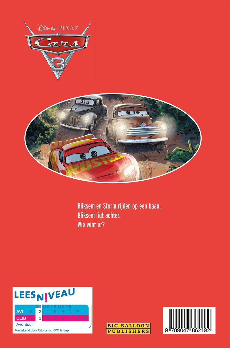 Ik leer lezen! - Disney Cars 3, Bliksem gaat door - back cover