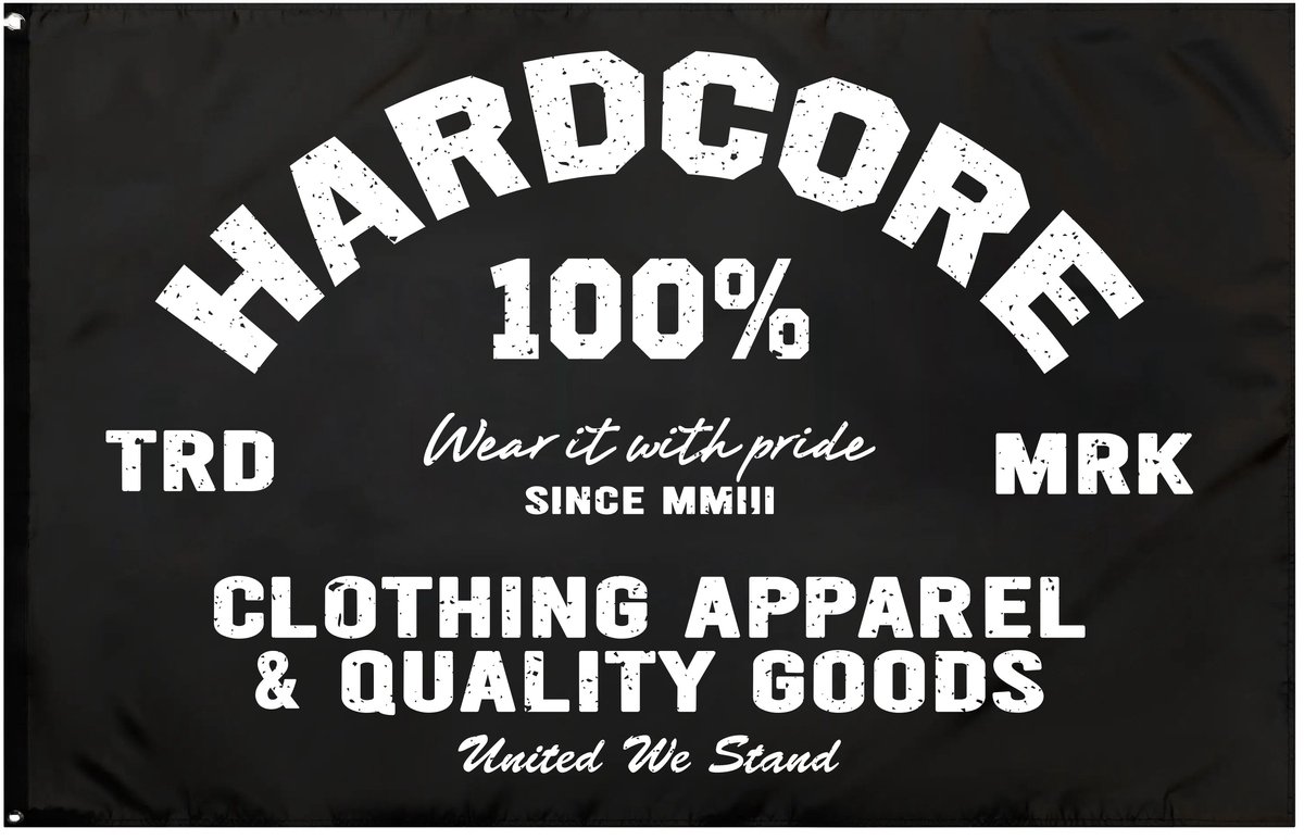 100% Hardcore Vlag Apparel