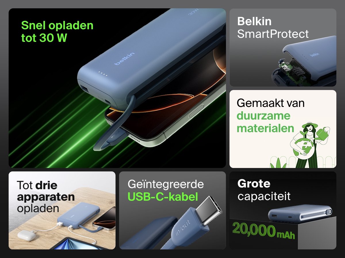 Belkin BoostCharge 20.000mAh Powerbank - afbeelding 3