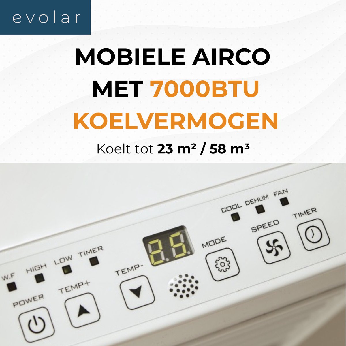 Afbeelding 3 van Evolar Mobiele Airco - 3-in-1 - 7000 (EAN: 6150702741719)