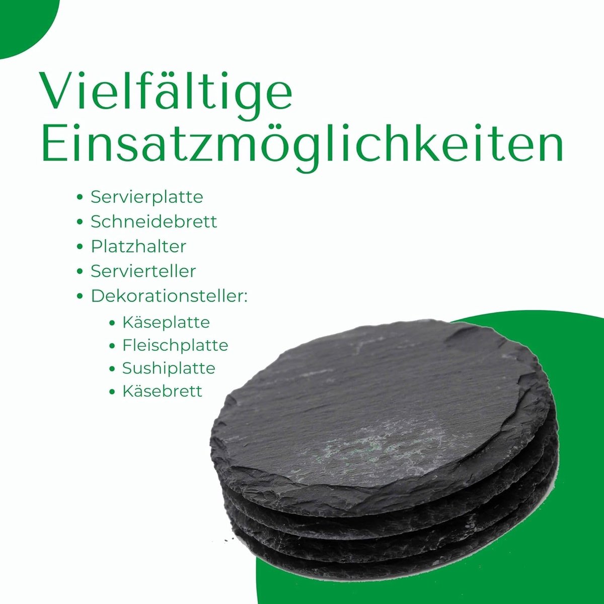 4X Leisteen Onderzetters I 10 cm I rond I Glazen Onderzetters Leisteen Onderzetters Glazen Glazen Onderzetters woonaccessoires Steen