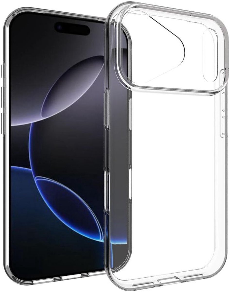 Mobigear Doorzichtig Hoesje geschikt voor Apple iPhone 17 Pro Max Telefoonhoesje Flexibel TPU | Mobigear Basics Backcover | Doorzichtig Telefoonhoesje iPhone 17 Pro Max | iPhone 17 Pro Max Case | Back Cover - Transparant