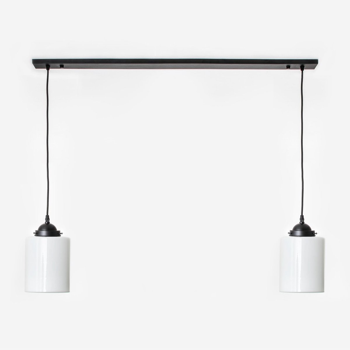 Coloured by Art 2 x Strakke Cilinder lampen aan plafondbalk Moonlight - Art Deco Trade Wit