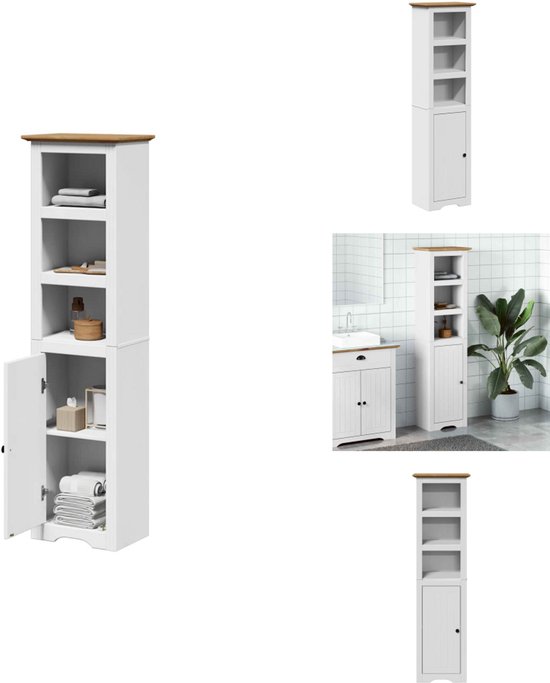 Badkamerkast met rolhouder 20,5x22x72 cm zwart