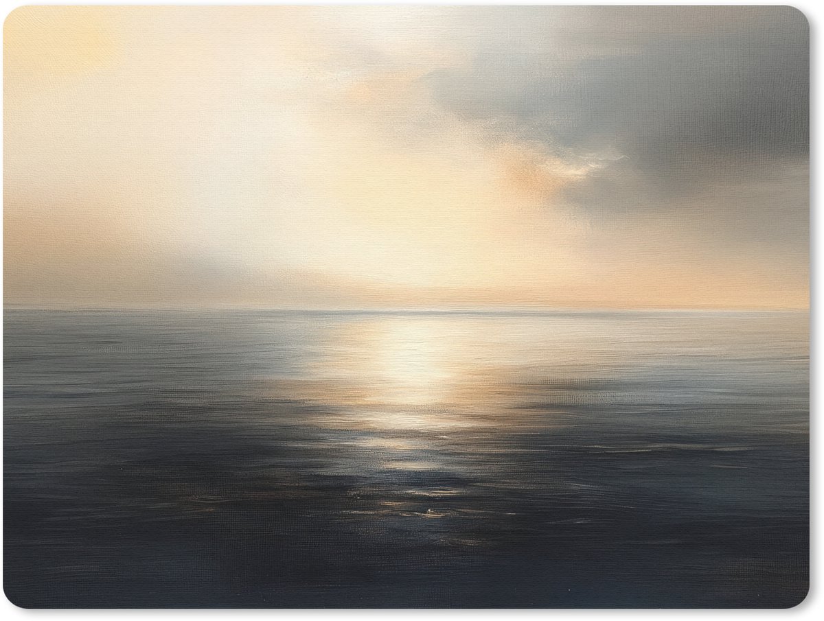 Muismat 23x19 cm - Mousepad Zon - Horizon - Zee - Muismatten