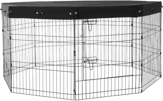PawHut Buggy, opvouwbaar, voor honden en katten, 600D Oxford-stof, 4 wielen, blauw