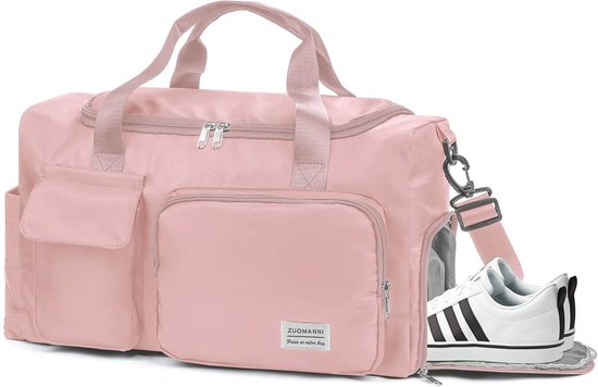 Flintronic Sportgymtas, sportduffeltas met schoenenvak en natte zak, gymtas voor mannen en vrouwen, waterdichte handbagagetas, voor weekender sport, gym, reizen