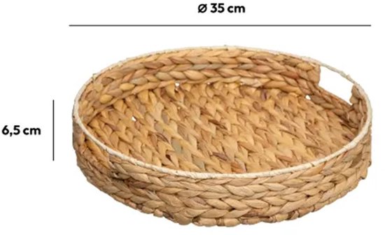 Plateau en roseau tressé Jacinthe Diamètre 35 cm