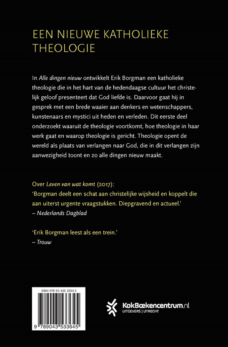 Alle dingen nieuw I: Inleiding en Invocatio - back cover