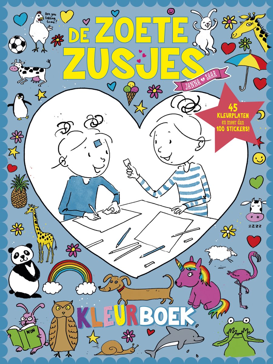 Omslag van De Zoete Zusjes - De Zoete Zusjes kleurboek