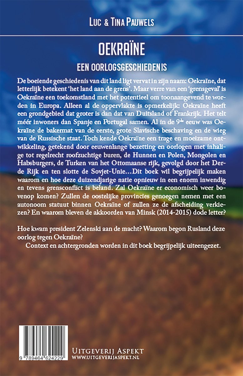 Boekomslag met de titel 'Oekraïne: Een oorlogsgeschiedenis'.