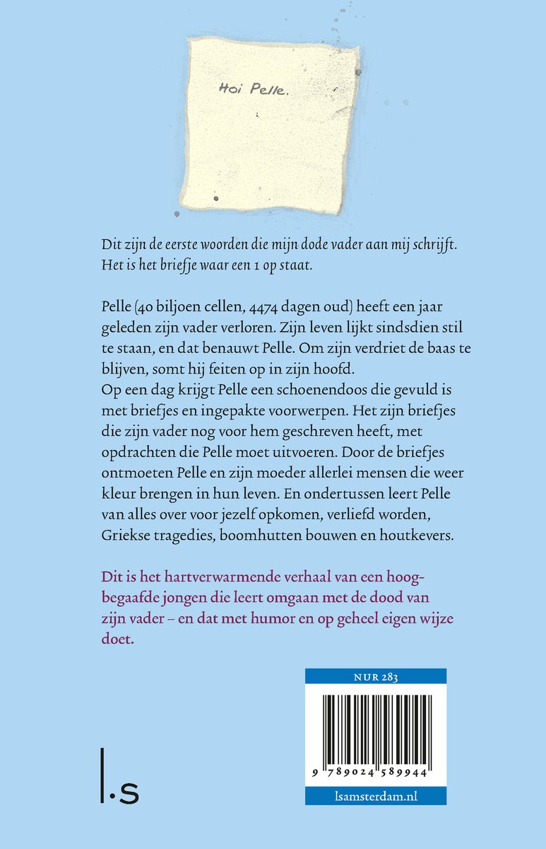 Briefjes voor Pelle - back cover