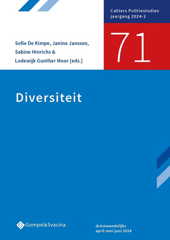 Cahiers Politiestudies 71 - Diversiteit - cover