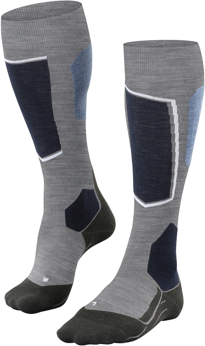 FALKE SK6 warm dun wol functioneel materiaal skisokken dames Grijs