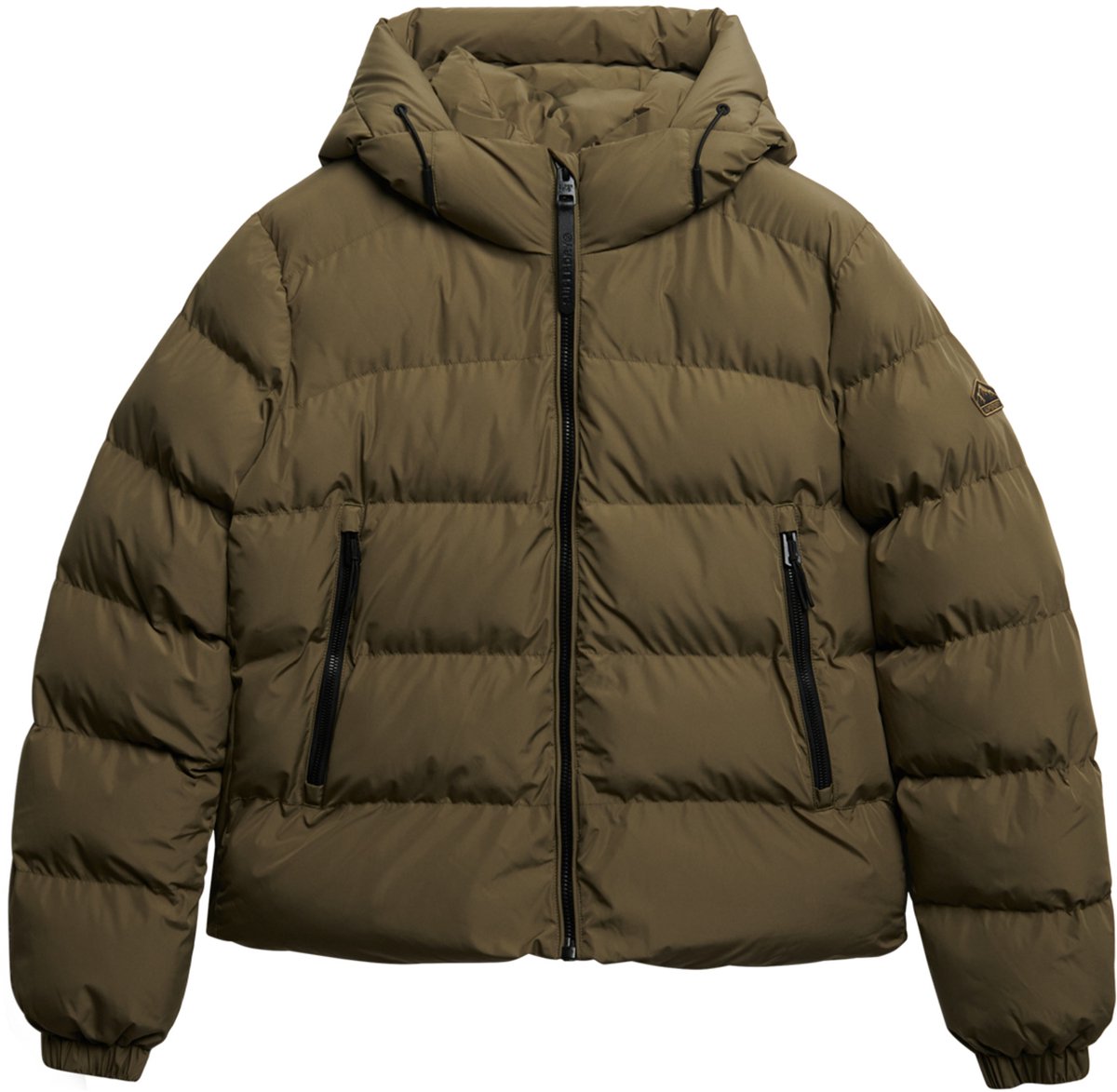 Superdry Jas Hooded Sports Puffer Jacket W5011996a 03o Dames Groen