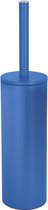Spirella WC Borstel met Houder - AKIRA - Toiletborstel Vrijstaand - Staal - Blauw