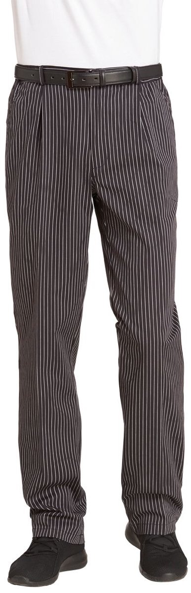 Leiber Herren Koch-/Service-Hose 12/6470/25 Schwarz/Weiß-56