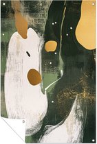 Moderne abstracte vormen en kleuren - Abstract tuindecoratie - Poster van buiten vormen - Abstract expressionisme - Decoratie voor buitenmuren - Tuindecoratie muurdecoratie - tuinposter 60x90 cm