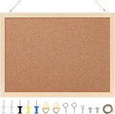 Tableau d'affichage en liège avec cadre en bois - Compact et matériel de montage inclus - 20 x 30 cm