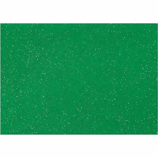 Feutrine pour loisirs créatifs - Vert - A4 - 210 x 297 mm - 10 feuilles - Épaisseur 1 mm - Motif pailleté - Feutrine robuste pour loisirs créatifs - Perfect pour la DIY , l'artisanat et la Coudre
