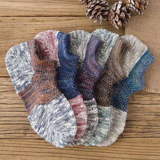 Chaussettes bateau fines et peu profondes d'été - 5 paires de chaussettes de sport rétro - Chaussettes respirantes absorbant la transpiration - Chaussettes invisibles décontractées déodorantes et antidérapantes - 39-45