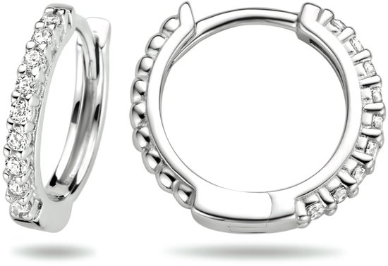 Boucles d'oreilles pop-up Argent rhodié zircone 1333863