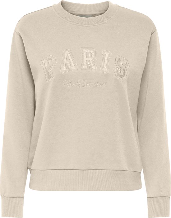 Jacqueline de Yong Trui Jdyparis L/s Emb Sweat Jrs 15221015 Tapiuca/tone In To Dames Maat - XL