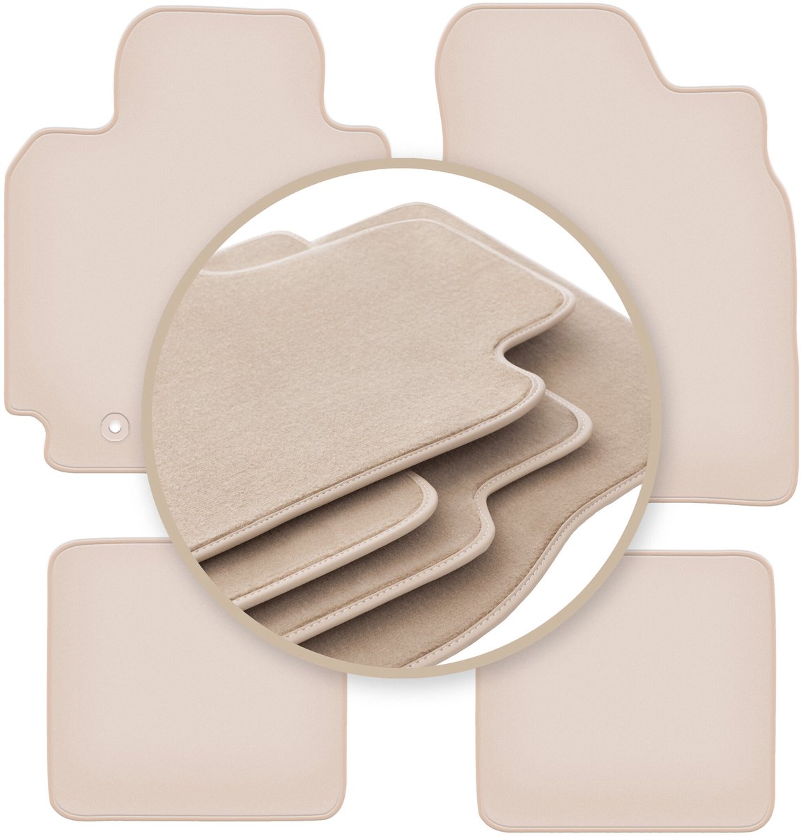 PREMIUM beige matten voor: Toyota RAV4 II 3-deurs pre-facelift 2000-2003
