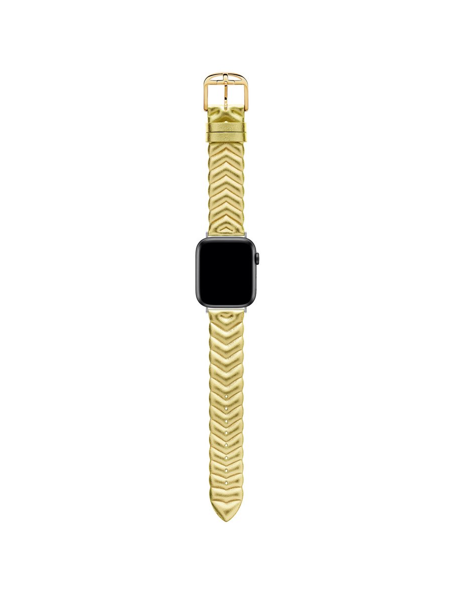 Ted Baker Ted Baker Apple Watch Strap Watch Straps Goudkleurig Armband: 100% Leather BKS38F114B0