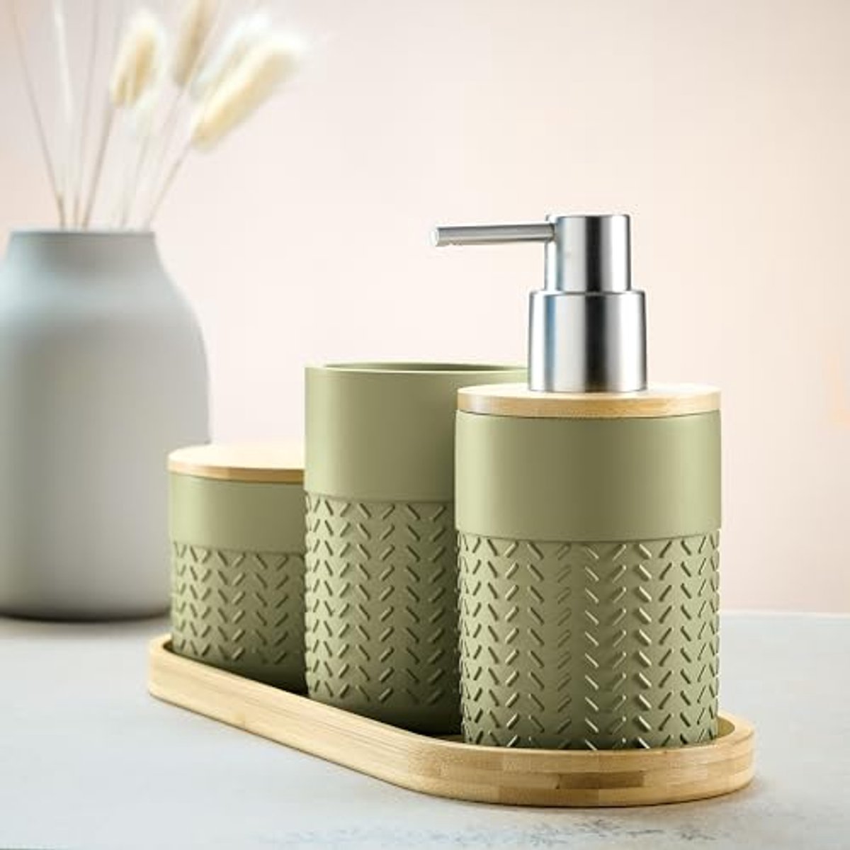 Kleine Wolke 8667616856, Toiletborstel & -houder, Groen, Polyresin (hars), 94 mm, 94 mm, 360 mm