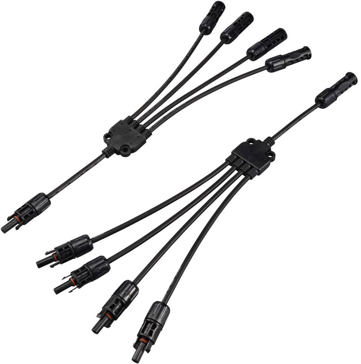 Sygonix SY-6407994 Zonne-energie-aansluitingen Adapterkabel Zwart 46.5 cm