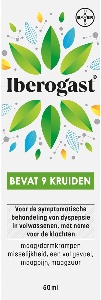 Goedkoopste Iberogast Druppels 50ml | Geneesmiddel met 9 Kruiden | Verlicht Maag- en Darmklachten zoals Krampen, Maagpijn, Maagzuur, Misselijkheid en Opgeblazen Gevoel