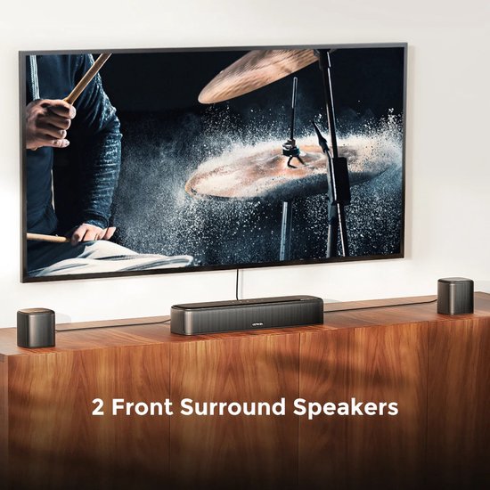 Soundbar - 7.1ch - Soundbar met Subwoofer - Soundbar voor TV - Smart App Control - 350W - Bluetooth TV Soundbar - Home Cinema Geluid - Zwart van Merkloos — afbeelding 4