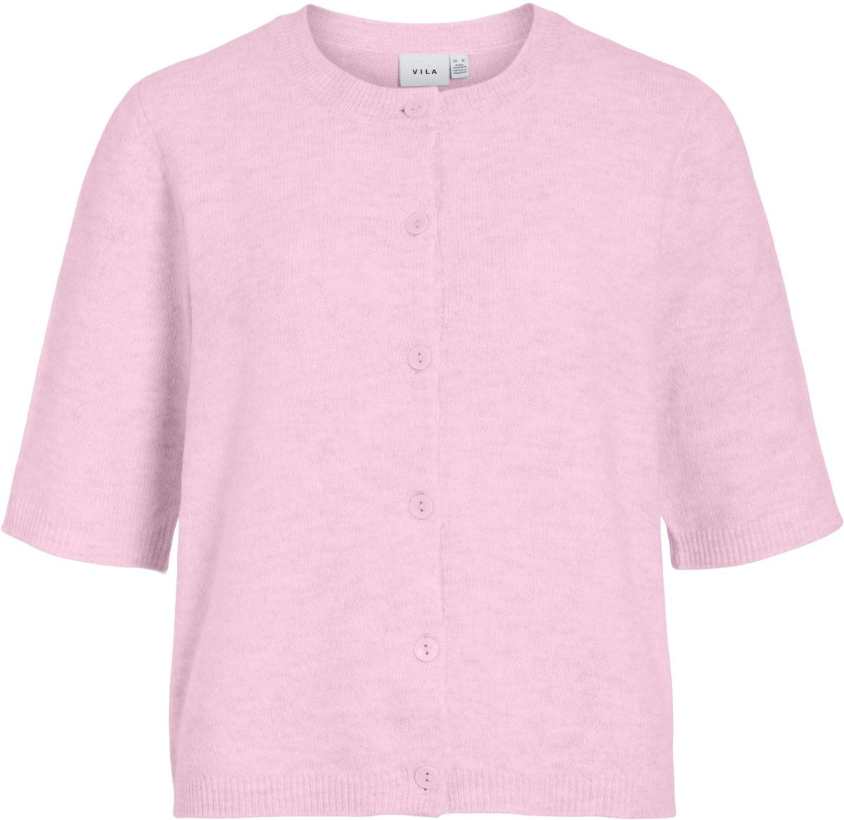 Vila Vest Viliga 2/4 O-neck Knit Cardigan - N 14113226 Cherry Blossom/melange Dames Maat - XS