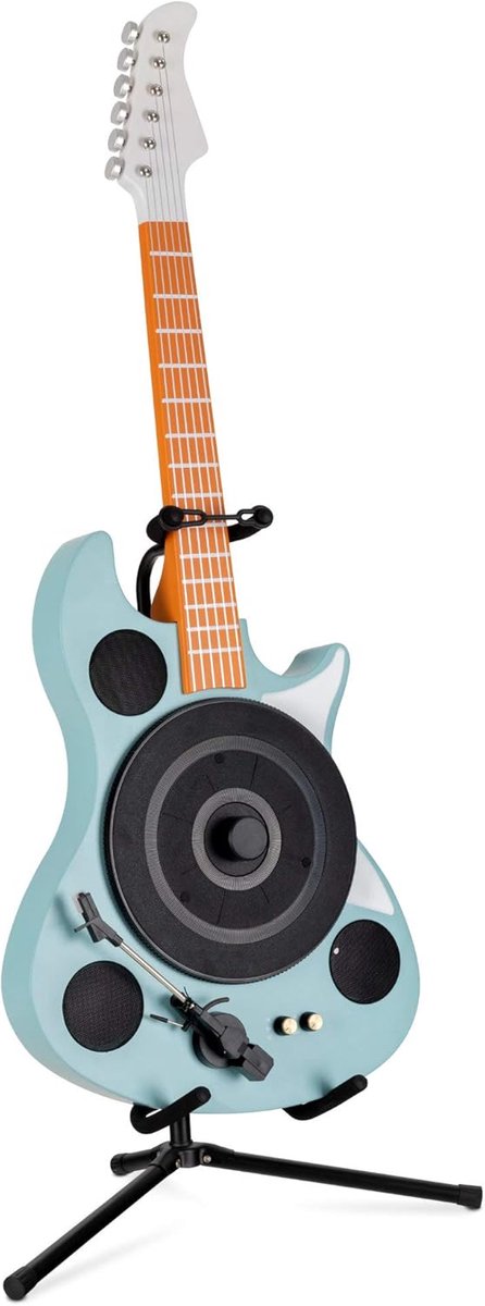 E-Gitaarvorm Platenspeler met Bluetooth en Luidsprekers