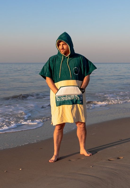 Poncho en Velours de Cotton Wave Hawaii Petrol M