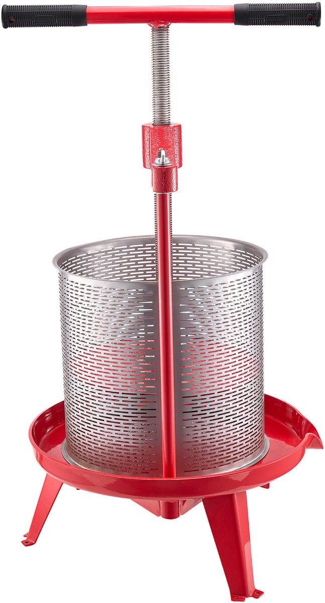 3,69 Gal/14L Handmatige Fruitwijnpers, Roestvrijstalen Mand met Dwarsbalk en Stabiel Driehoekig Ontwerp, Sapmachine voor De Bereiding van Cider, Appel, Druiven en Tinctuur In Thuiskeukens van Merkloos — afbeelding 3