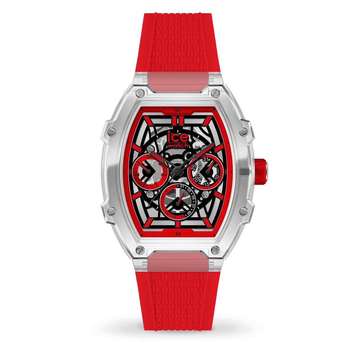 Ice Watch ICE boliday - Clear red skel 024288 Horloge - Siliconen - Rood - Ø 44 mm