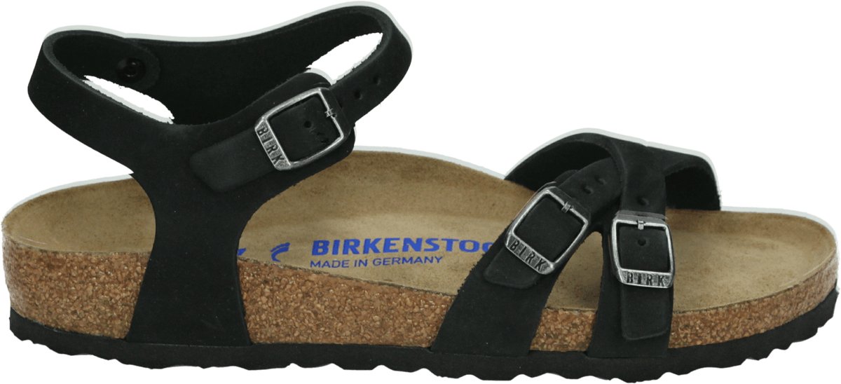 Birkenstock KUMBA SOFT FOOTBED NUBUK Dames slippers Zwart