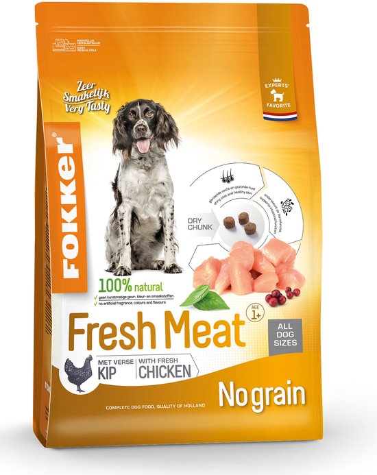 Fokker - Premium + Fresh Meat Hondenvoer 13 KG