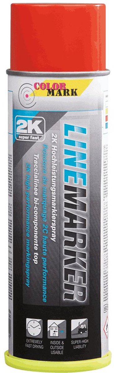 Colormark Linemarker 2-componenten markeerverf, rood, 500 ml
