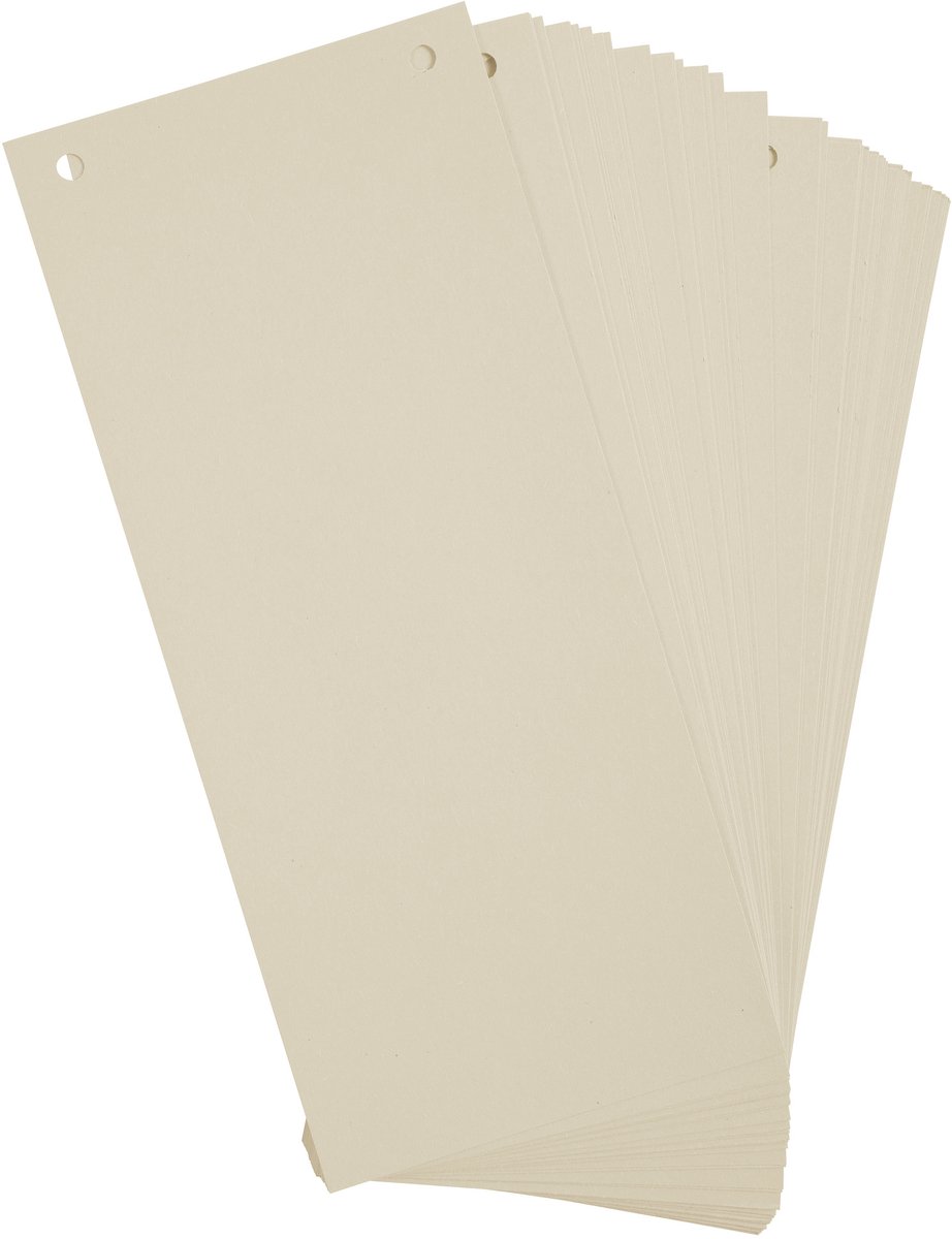Exacompta 12x FOREVER® Pak van 100 horizontale tabstroken met perforatie 180g - 105x240mm - Ivoor - 13475B