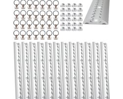 12×1M Vliegtuigrail, Halfronde aluminium rail,met beslag, Transportvergrendeling, voor het vastzetten van goederen, schoren