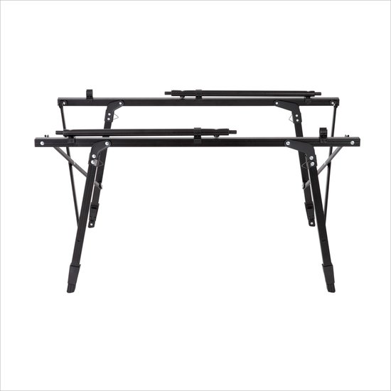 Arebos roltafel camping klaptafel 90 x 51,5 cm - aluminium - zwart van Merkloos — afbeelding 2