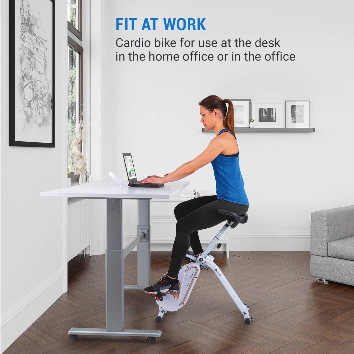 Hometrainer met Trainingscomputer - Verstelbare Fiets - afbeelding 2