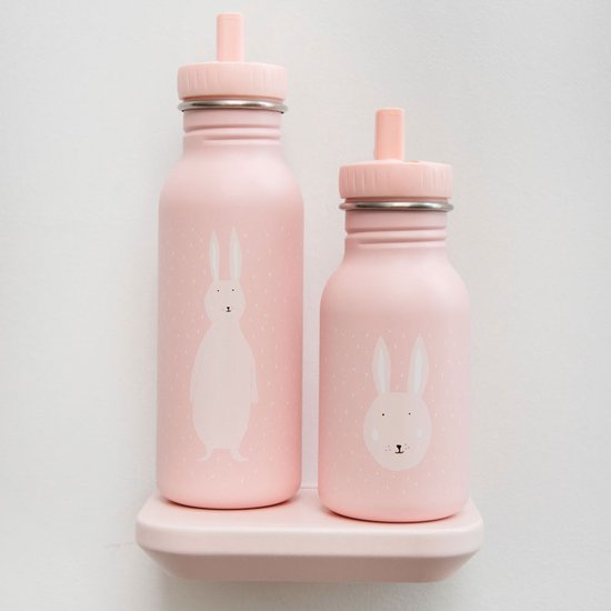 Trixie Drinkfles - Mrs. Rabbit - RVS Waterfles voor kinderen - 350ml - Lekvrije Fles - Roze