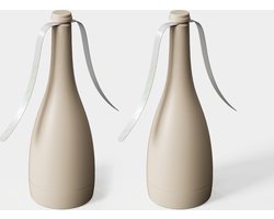Vliegenverjager SET van 2 stuks- FLY FAN- oplaadbaar met USB kabel, met ingebouwde Li-Ion batterijen CREME BEIGE/ Werkt 10 u met 1 oplaadbeurt!
