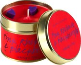 Bomb Cosmetics - Tinned Candle - Pink Rhubarb & Blackberry - Geurkaars