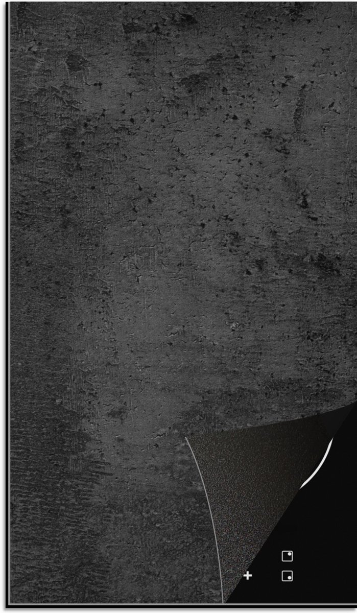 Kitchenyeah - Inductie beschermer - Inductie fornuis - Betonlook - Modern - Industrieel - Beton print - Zwart - 30x52 cm - Inductie afdekplaat - Kookplaat beschermer