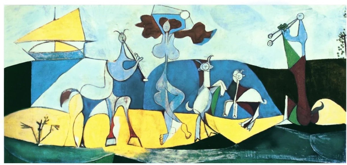 PGM Kunstdruk Pablo Picasso - La joie de Vivre 100x50cm Divers
